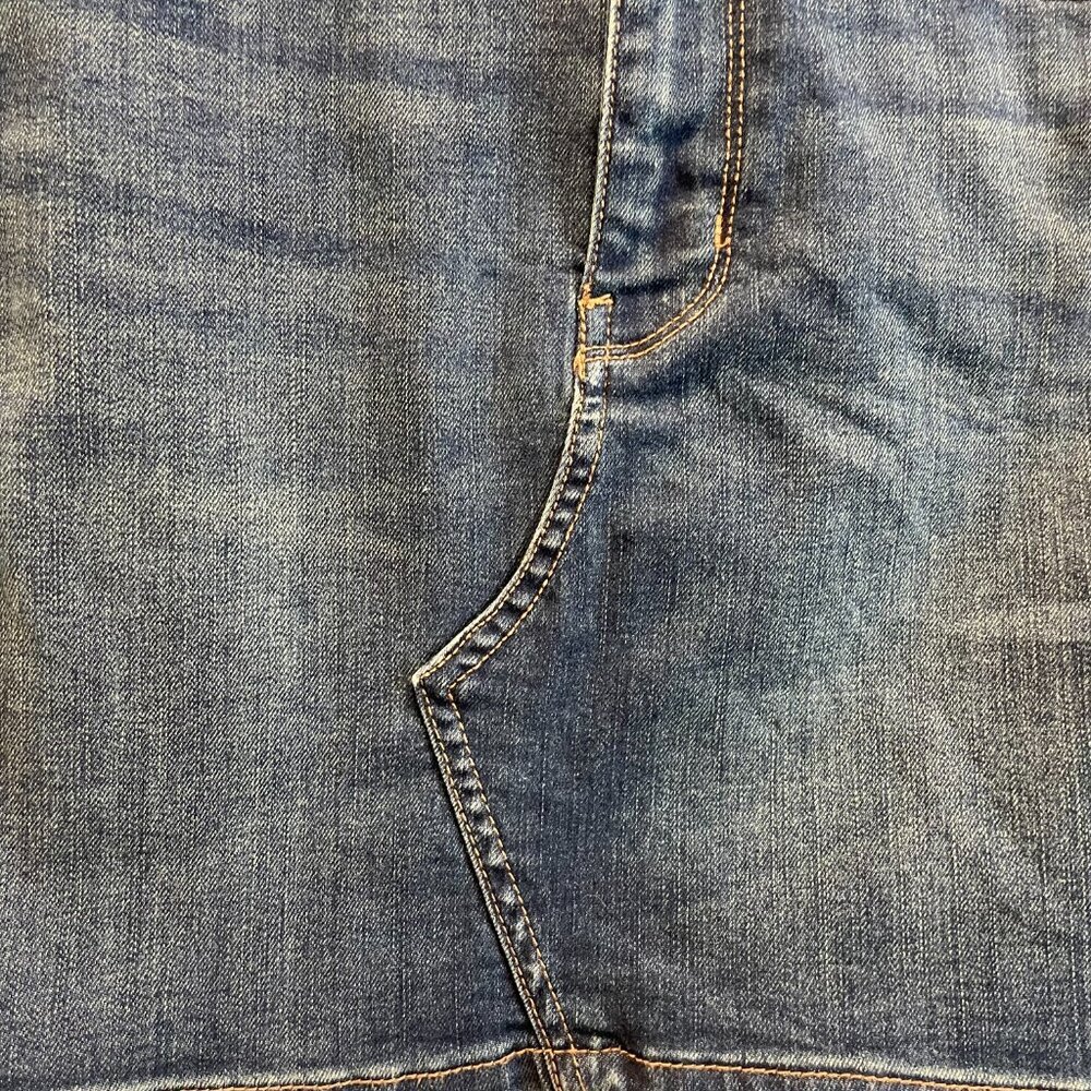 Free People We the Free Blue Mini Denim Skirt Size 25 (XS) Y2K Style - Picture 8 of 12